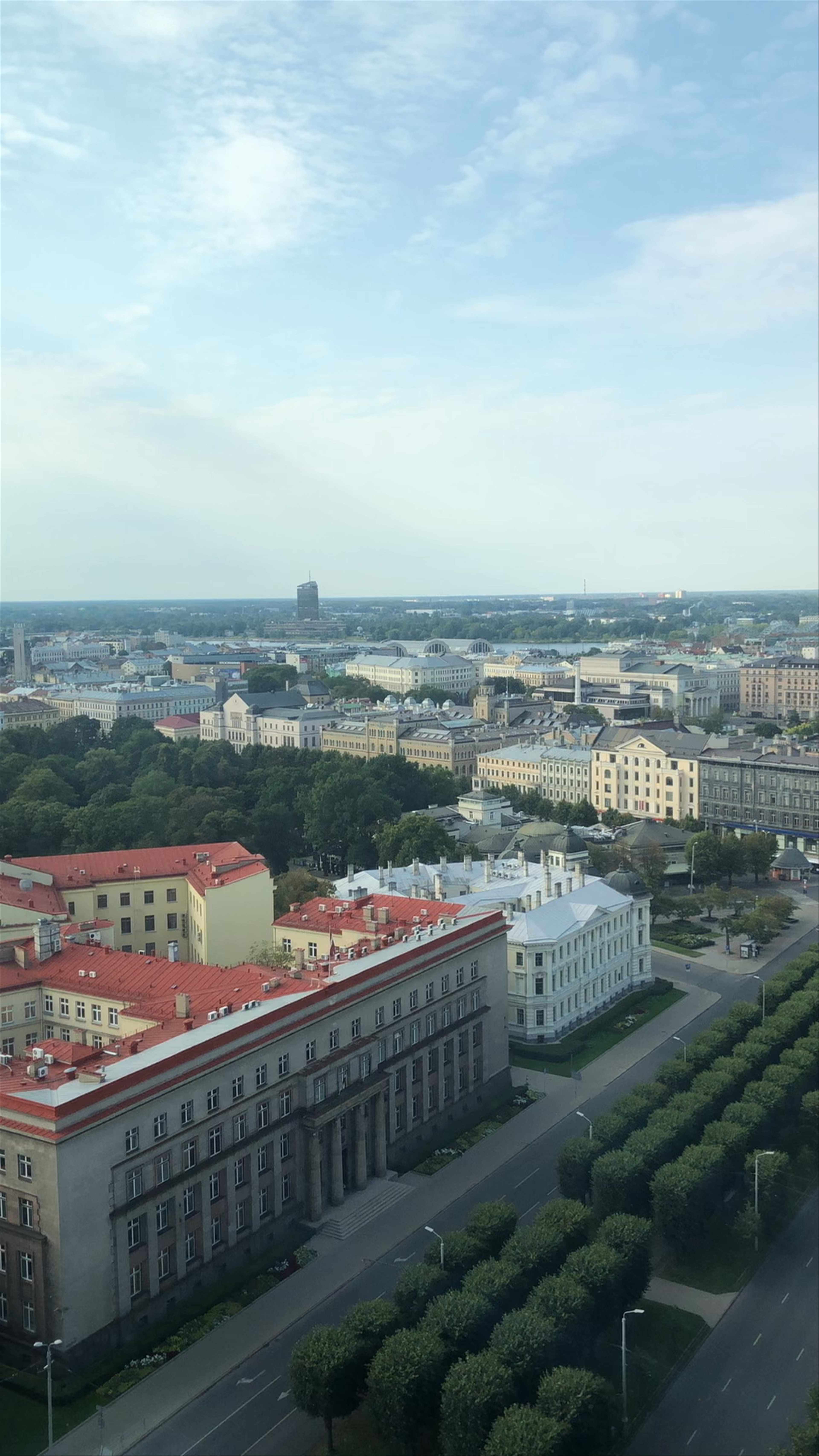 Panoramic Views Over Riga from Radisson Blu Latvija Conference & Spa Hotel
