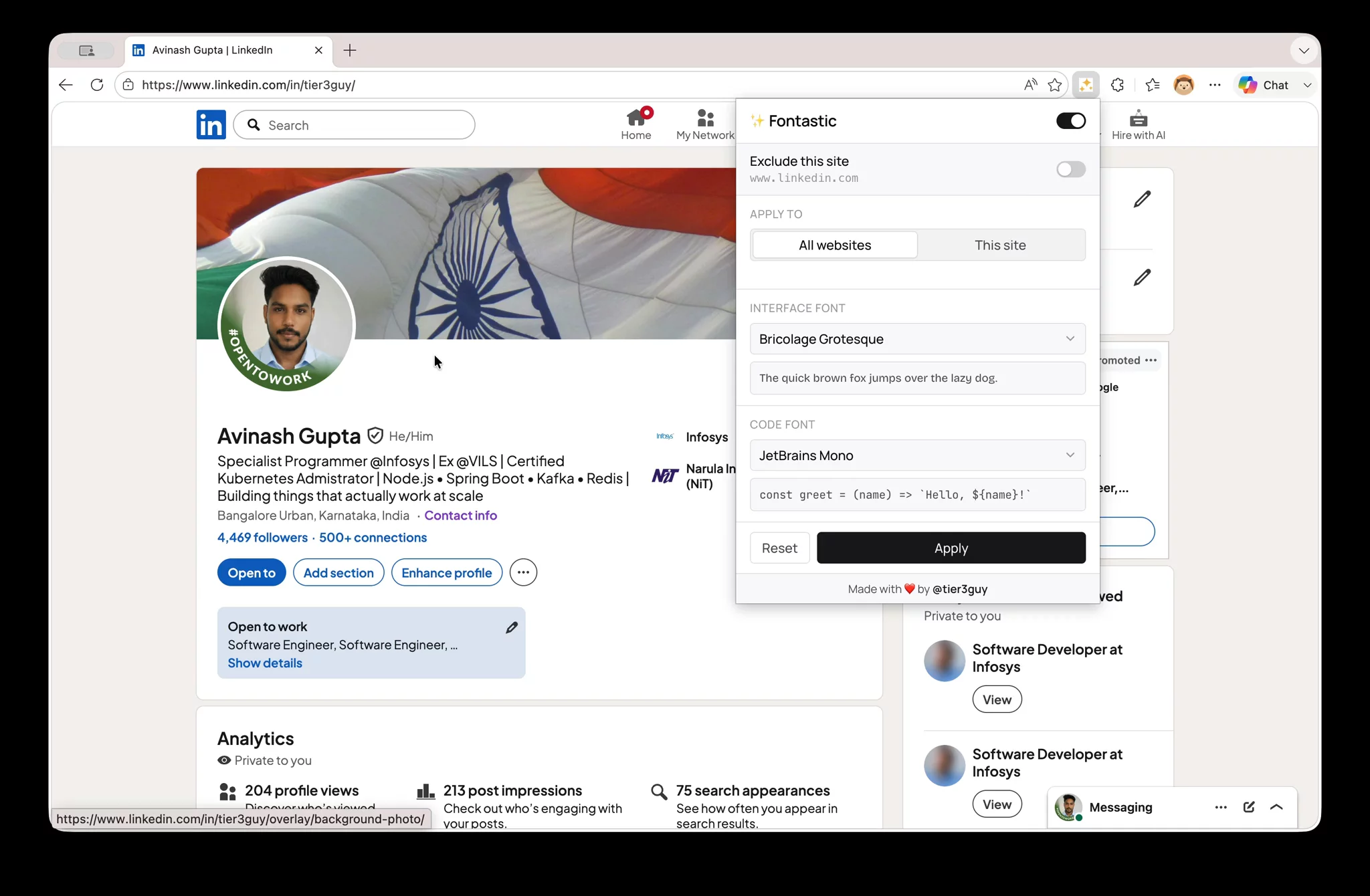 Fontastic - Chrome Web Store image 1