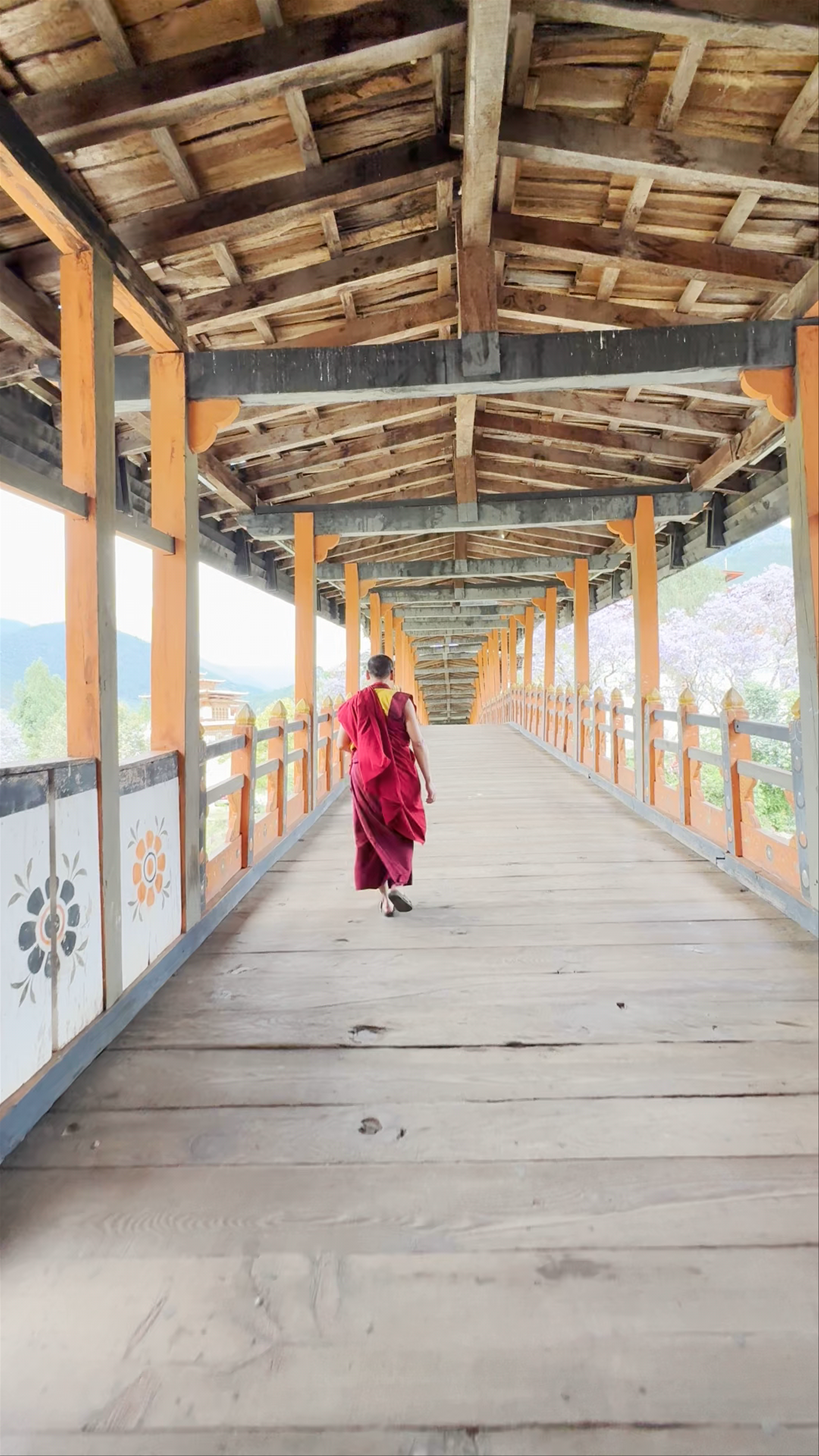 Traditional Cantilever Bridge: Serenity and Heritage in Bhutan