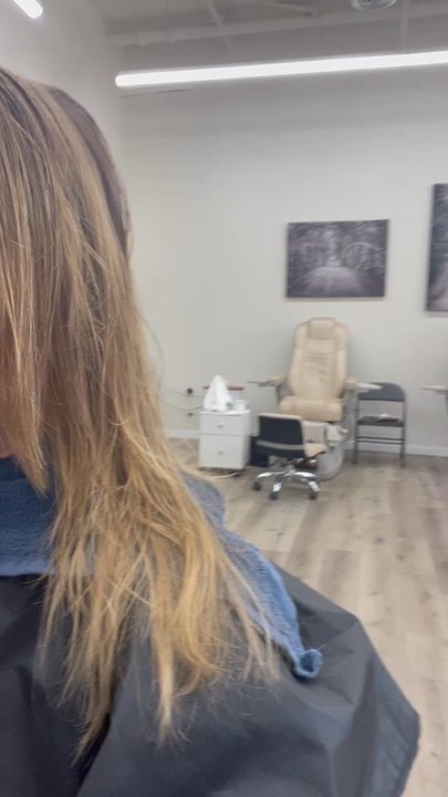 New Reflections - This was my before!! I was sitting in the chair at their salon while I took this. - Nail Salons Near Me - Alpine, California