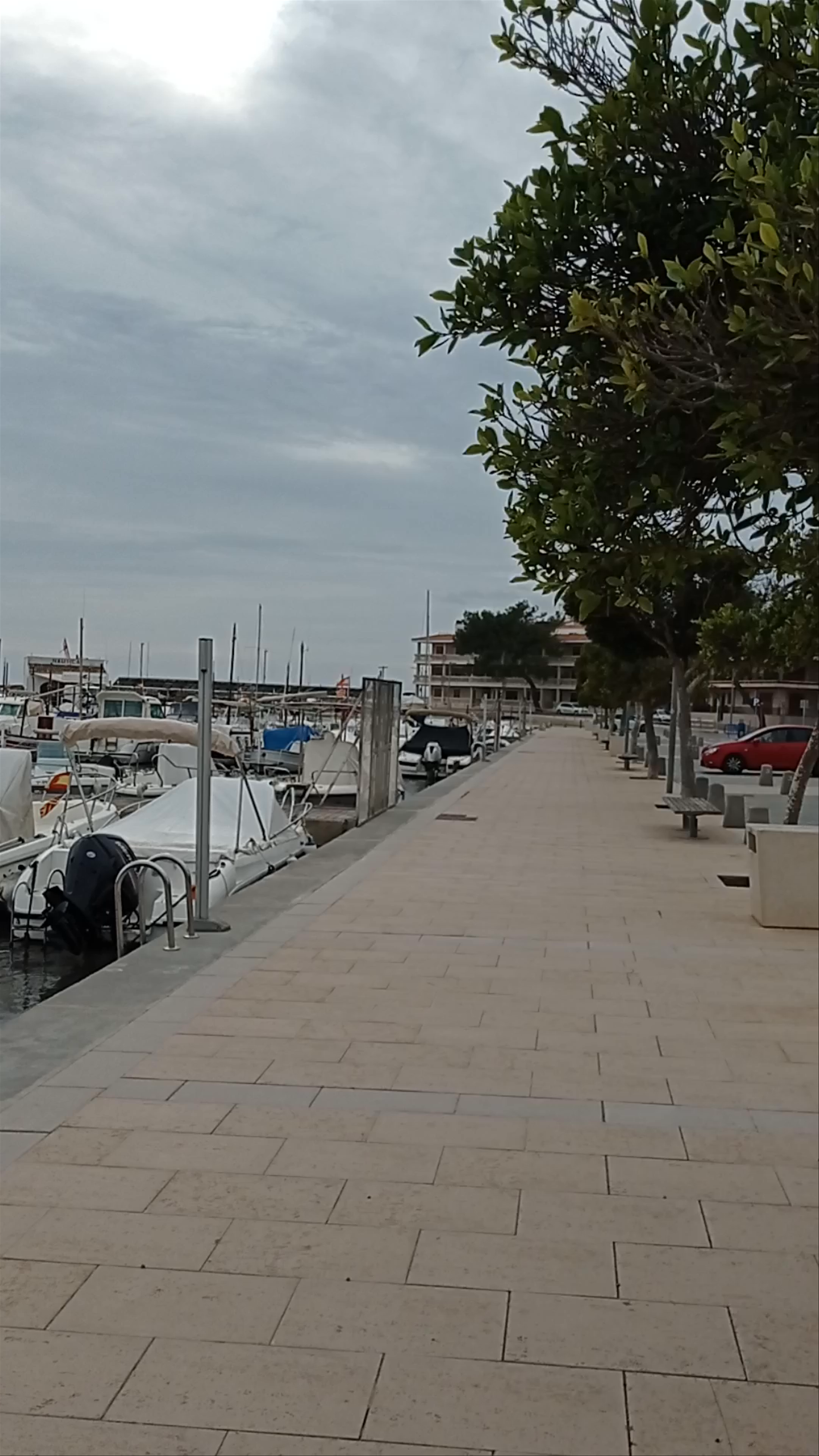 Peaceful Waterfront Walk at Port Colònia de Sant Jordi, Spain