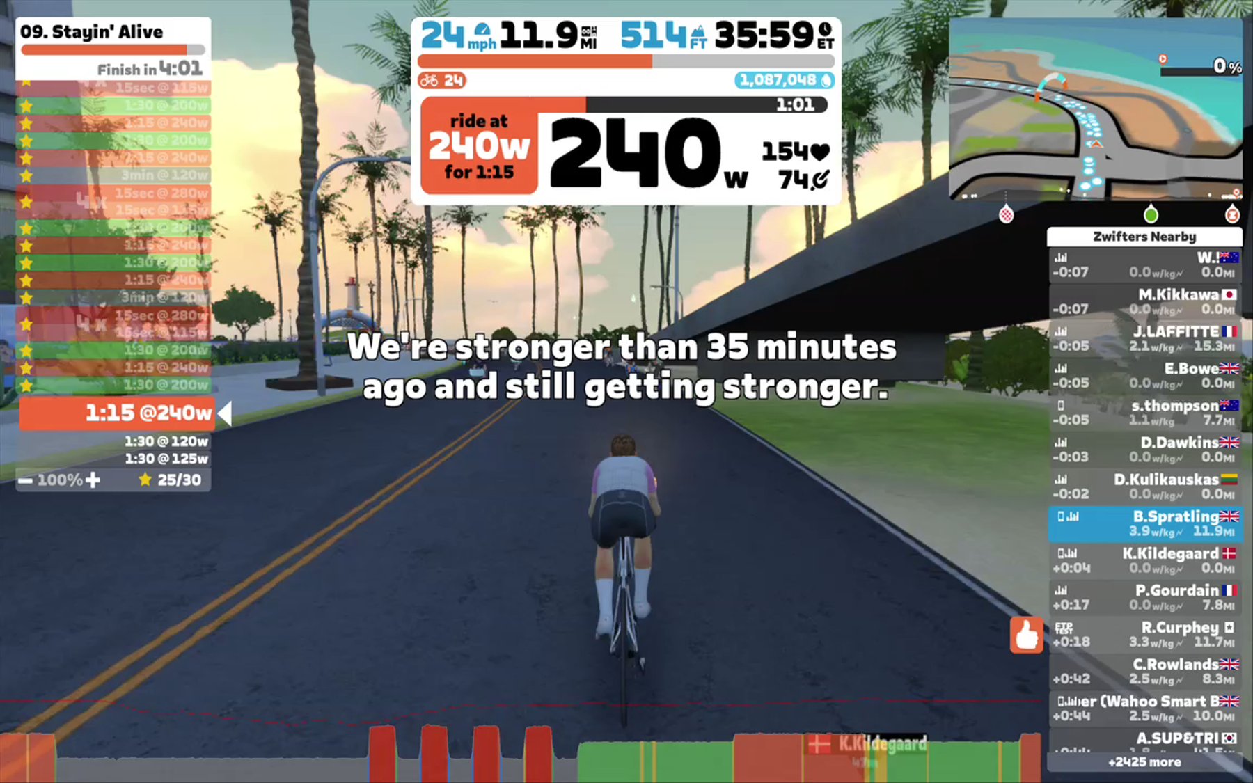 Zwift - 09. Stayin' Alive on Muir And The Mountain in Watopia
