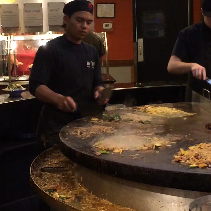 HuHot Mongolian Grill - And sometimes show some skills - Mongolian Near Me - Logan, Utah