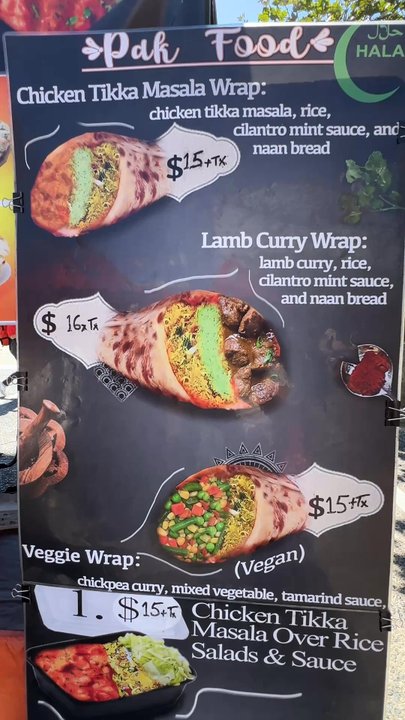 Pak Food - Menu as of 9/27/25 - Pakistani Near Me - Concord, California