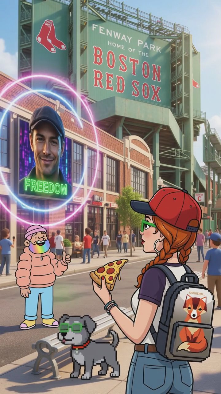 @nounishprof's Pixar Style PFP at Fenway Park | Emerge
