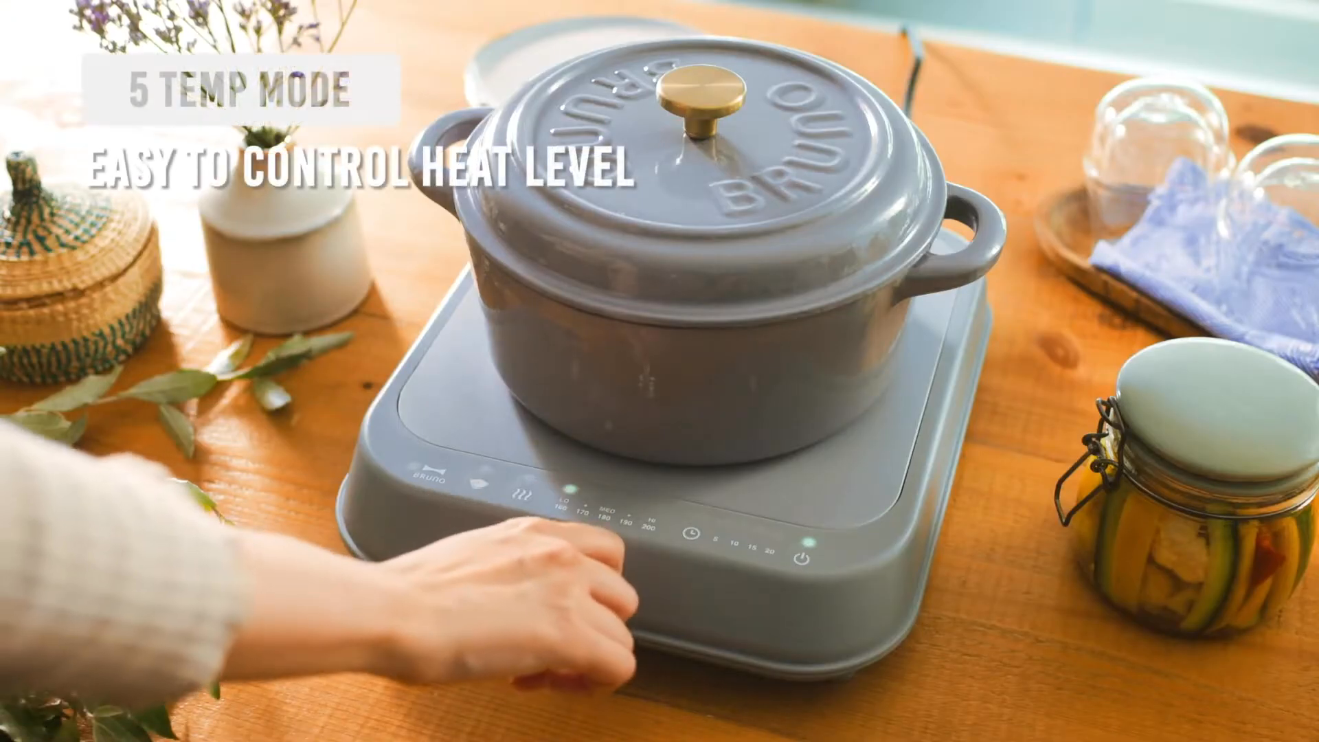 BRUNO IH Cooking Heater - Blue Grey, BRUNO Kitchen & Household