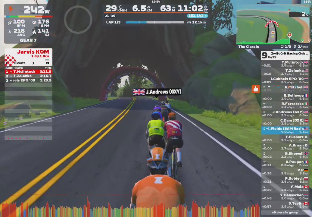 Zwift - Race: Zwift Crit Racing Club - The Classic (D) on The Classic in Watopia