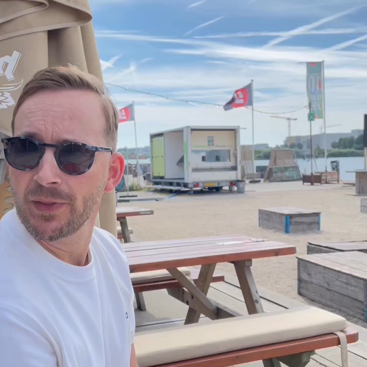 Pllek - Todays's horizon (July 2022) isn't going to last. Cranes are hard at work. - Beach Bars Near Me - Amsterdam, New Hampshire