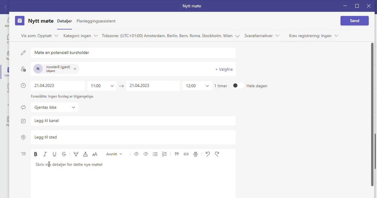 Slik planlegger du et møte i Microsoft Teams | Utdannet.no