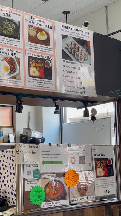 Sopoong - Front counter with menu - Korean Near Me - Ithaca, New York