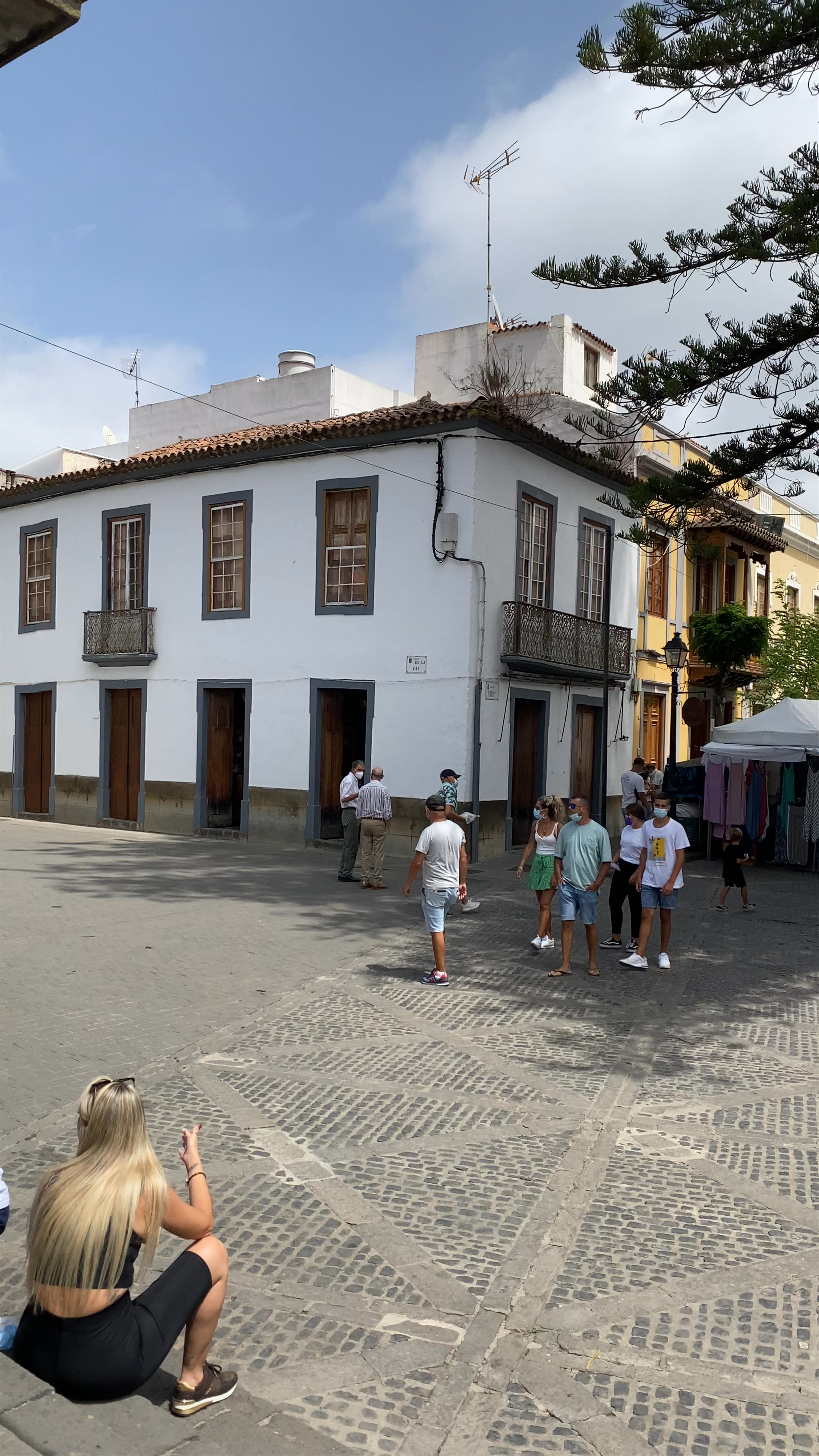 Vibrant Plaza de la Alameda Market Day in Teror, Canary Islands