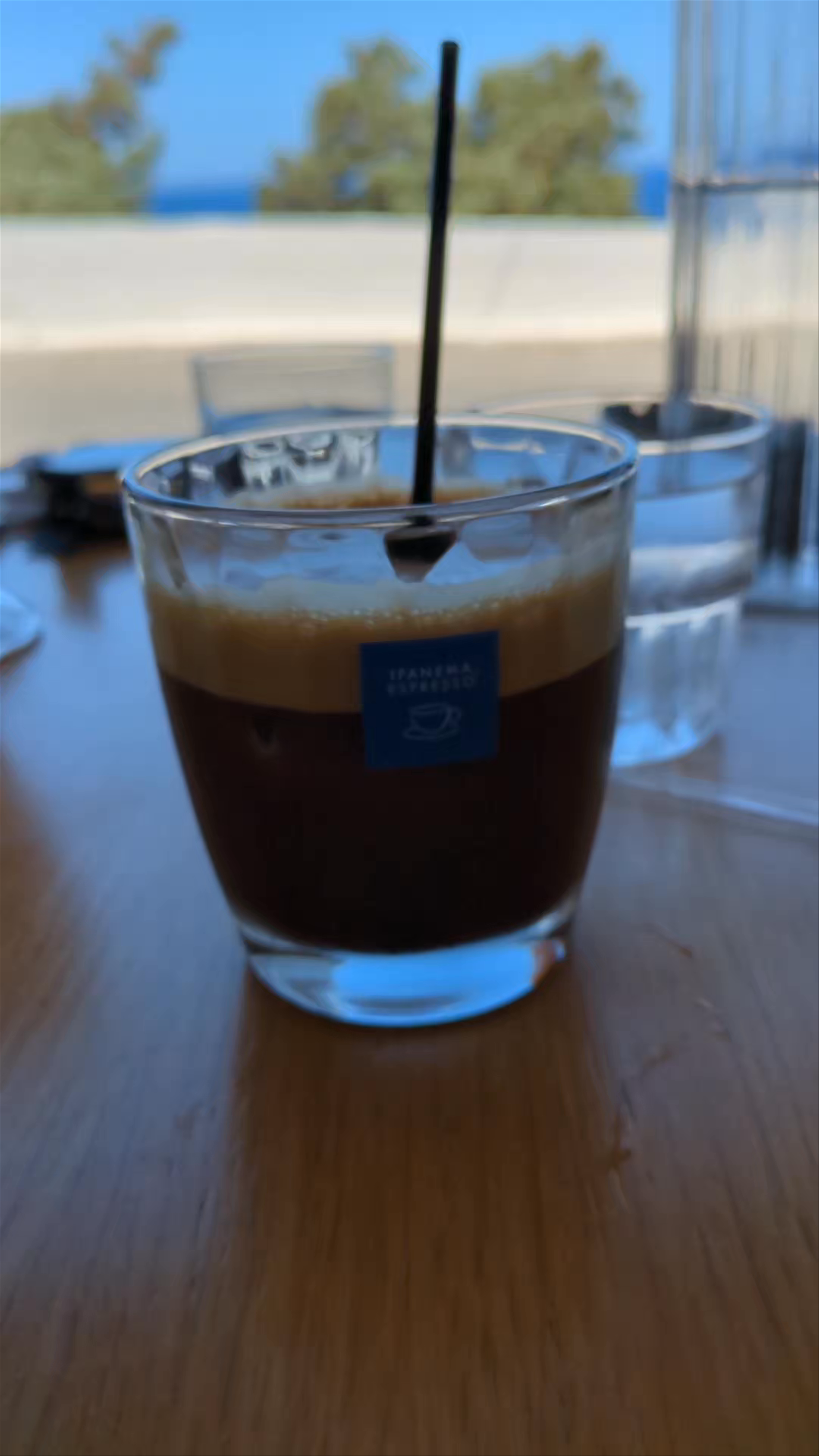 Seaside Coffee Moment at Mikro Cafe in Armenistis, Ikaria