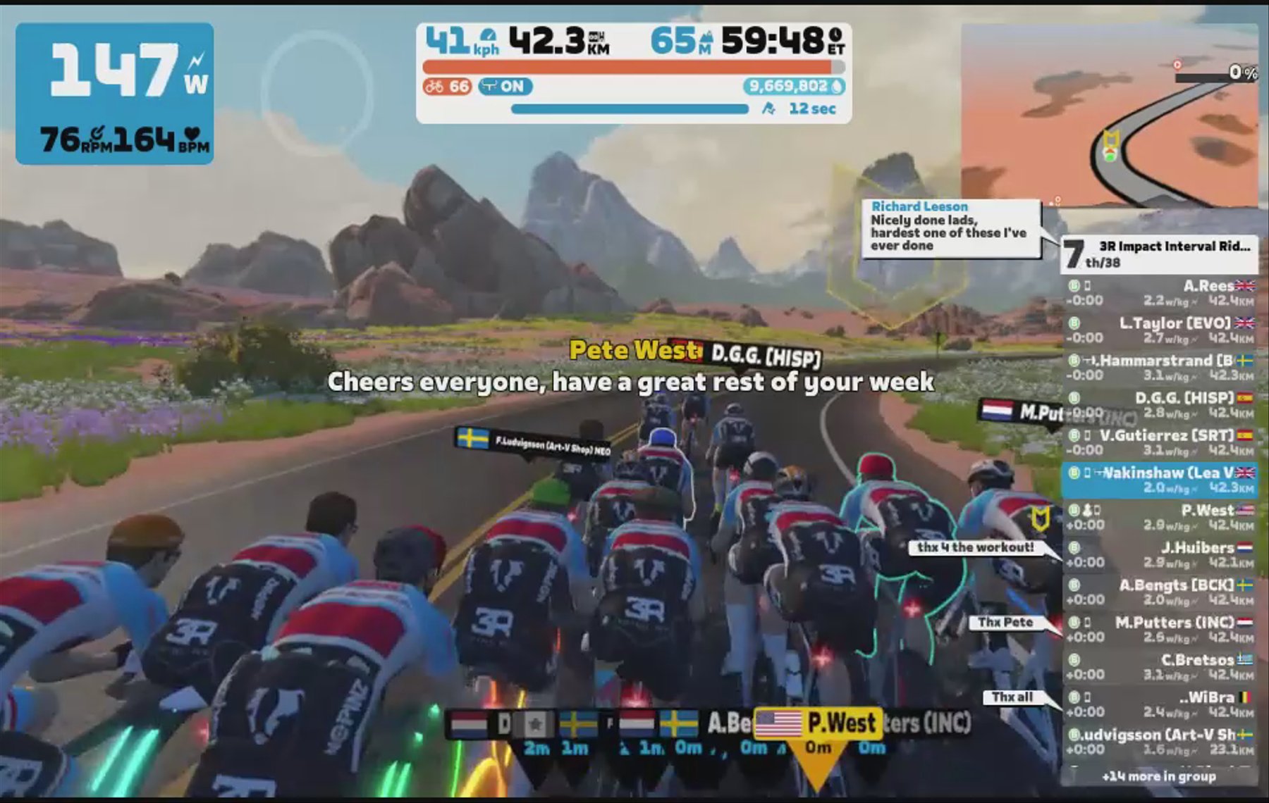 Zwift - Group Ride: 3R Impact Interval Ride [~3.7-4.0w/kg avg] (B) on Tempus Fugit in Watopia
