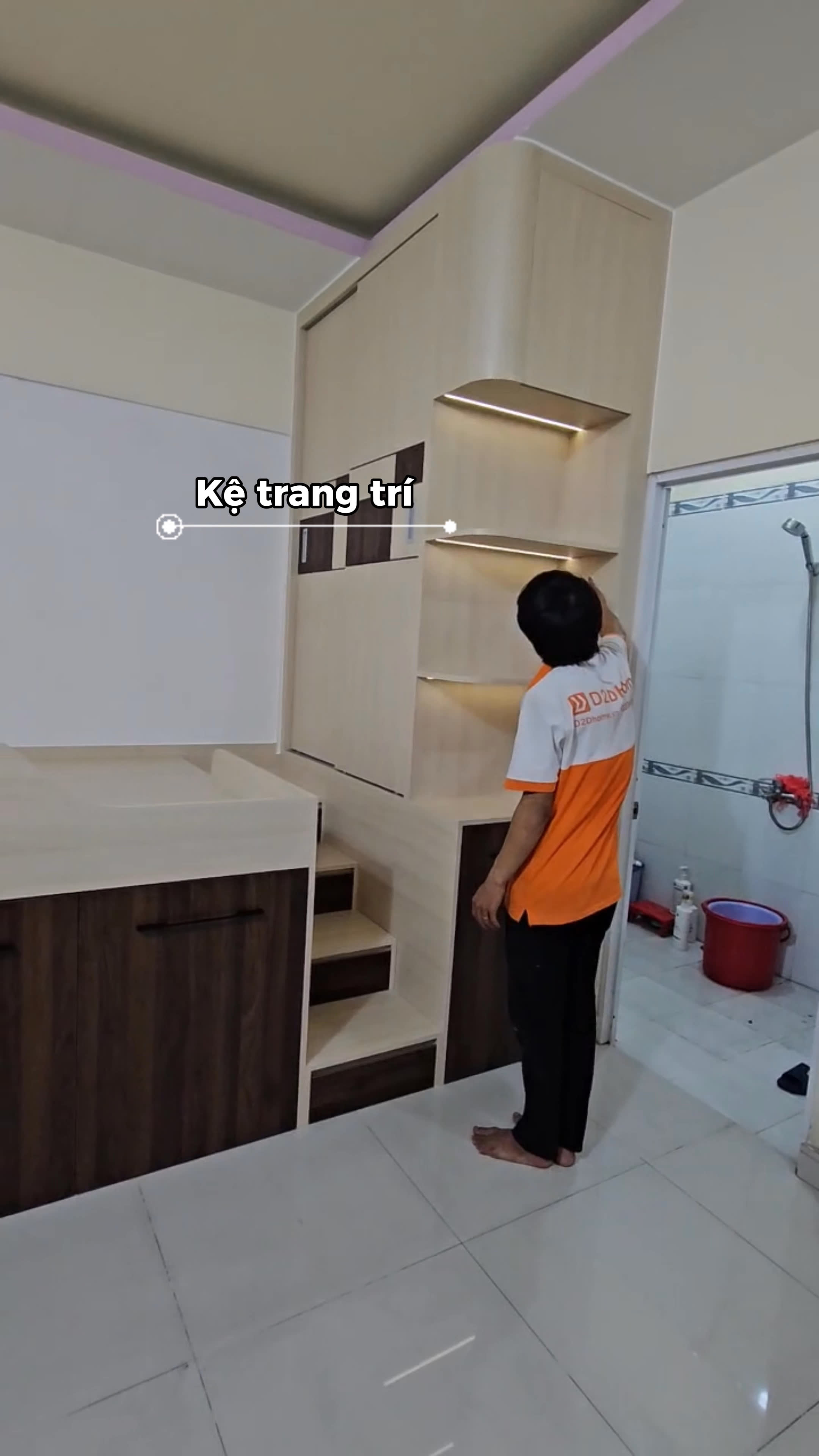 Tủ giường đa năng lưu trữ thông minh nhà anh Phương Trần