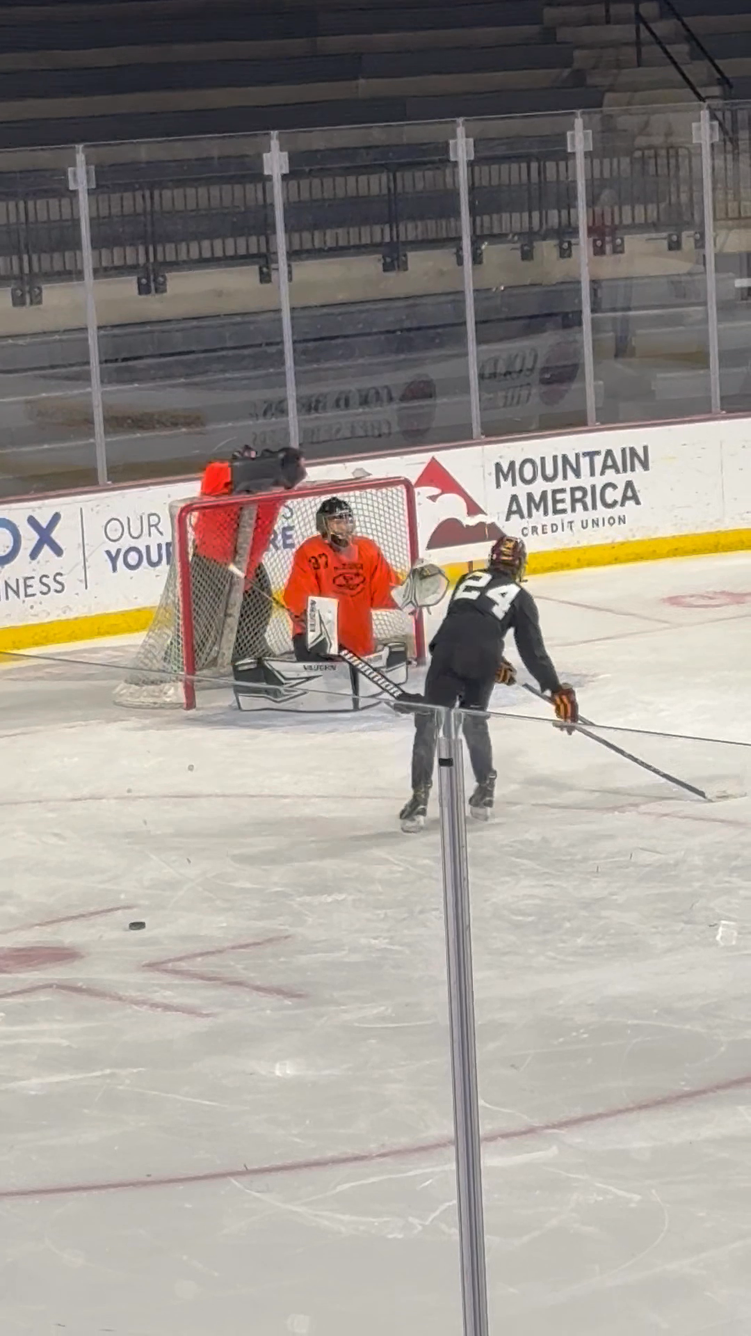 Jacoby Nevarez: Highlight Save at USA Hockey Development Camp