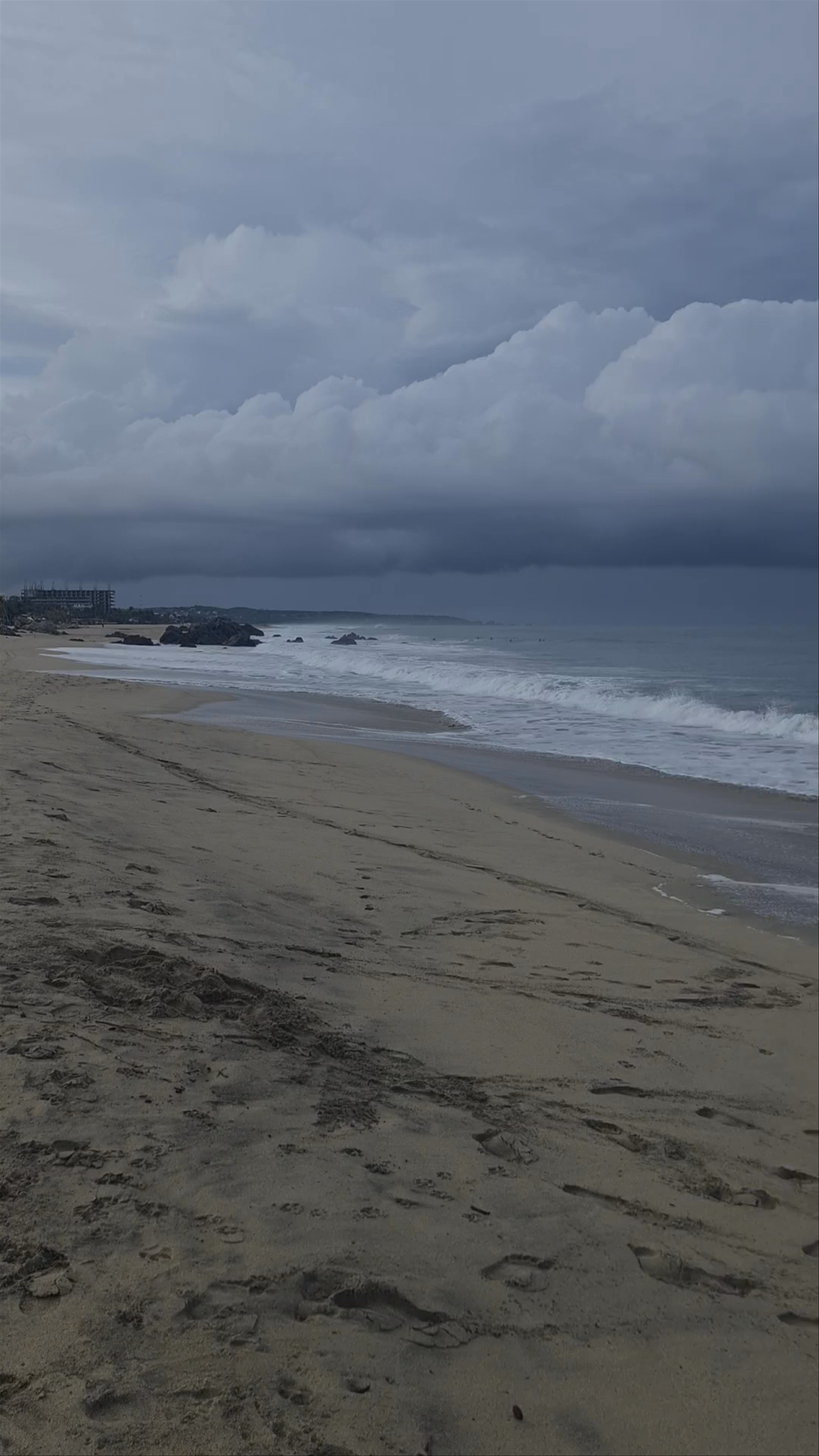 Stormy Coastal Scene at Playa Zicatela, Oaxaca