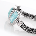 Larimar Sterling Silver Hanna Adjustable Link Bracelet Marahlago Jewelry 