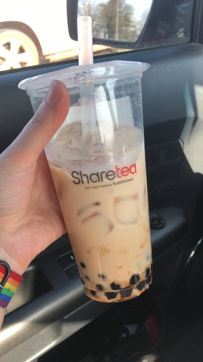 Sharetea - honey milk tea, lite ice, 80%, regular pear size- was so delicious and i'm so sad i don't live nearby to have this more often! - Bubble Tea Near Me - Oklahoma City, Oklahoma