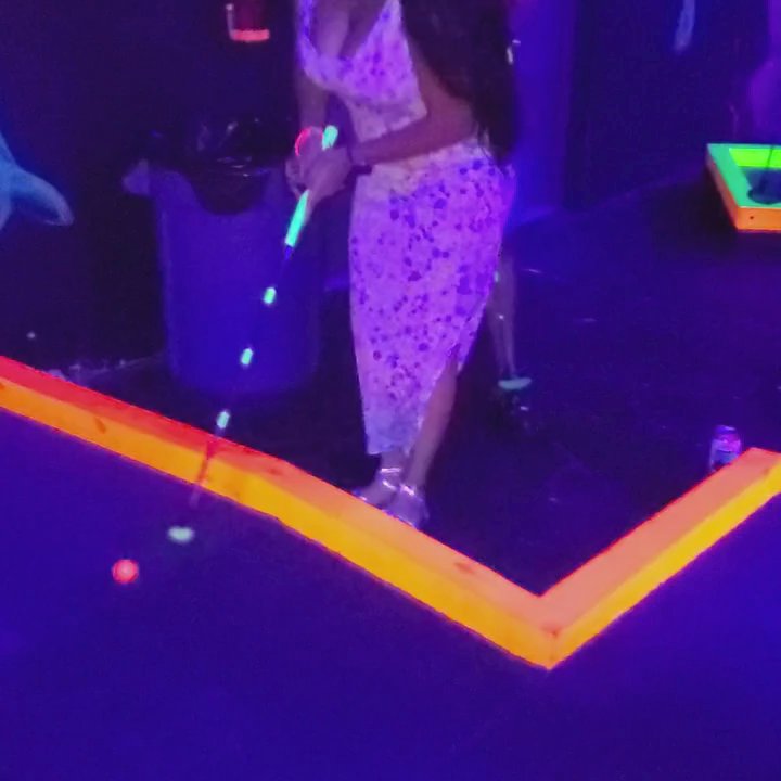 Glowcountry Mini Golf - My beautiful daughter playing - Mini Golf Near Me - Beaufort, South Carolina