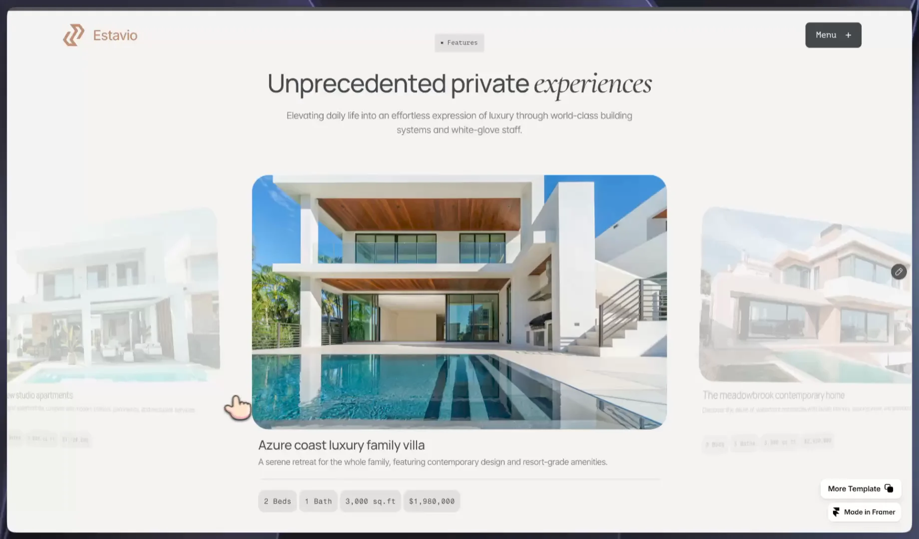 Most real estate sites show listings in a boring grid.So I tried something different carousel the centre card stays in focus and the both side fade out softly.