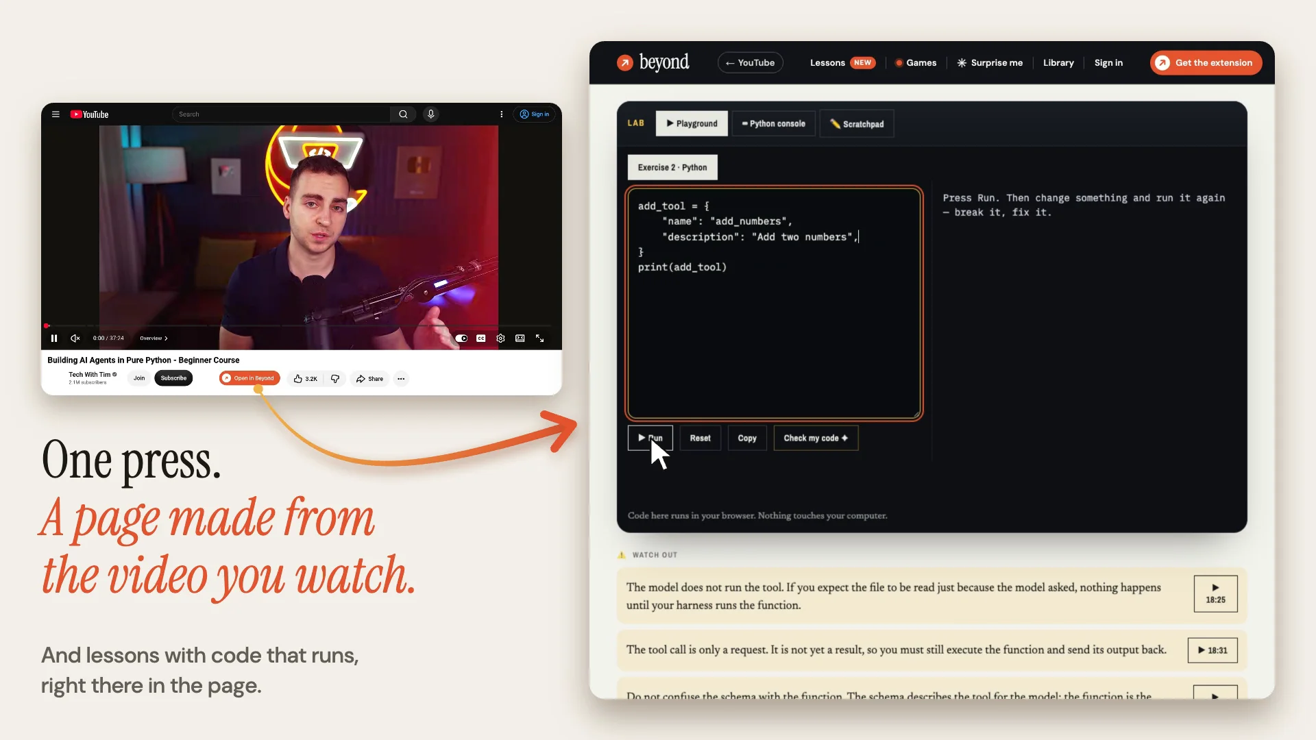 Beyond — do more with any YouTube video image 1