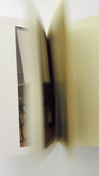 Animated GIF flipping through the pages of an OMATA process book