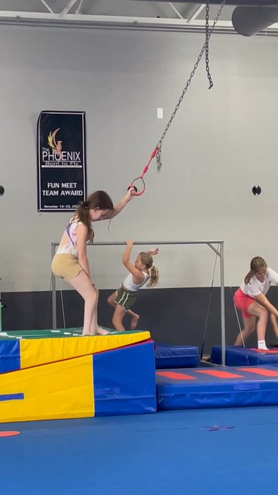 Jumparama Gymnastics - A great idea using bean bags to keep the legs together - Gymnastics Near Me - Canton, Michigan