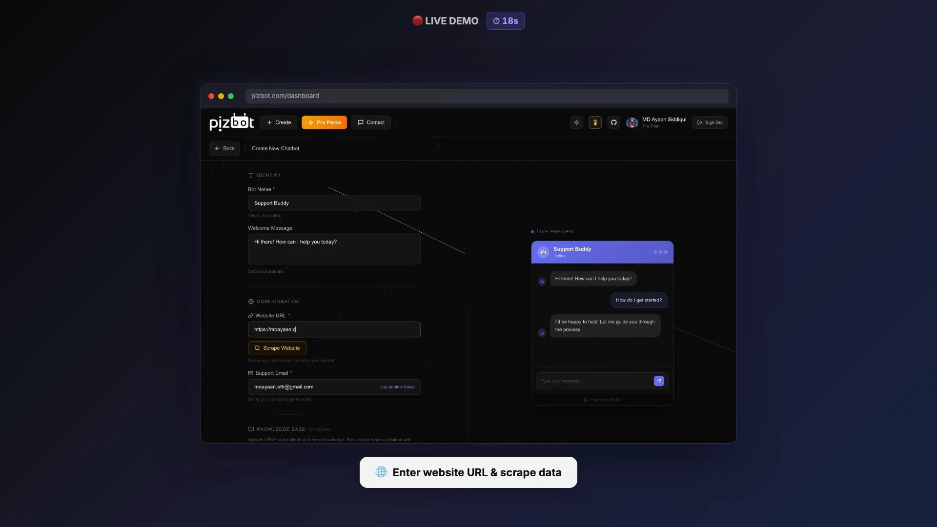 PizBot - Build AI Support in 60 Seconds image 1