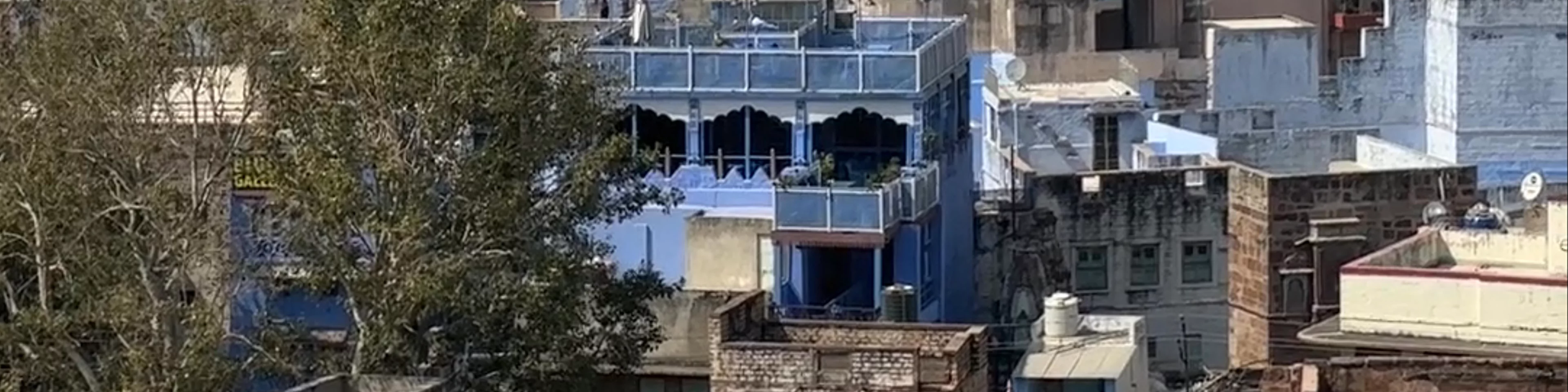 Blue city lane