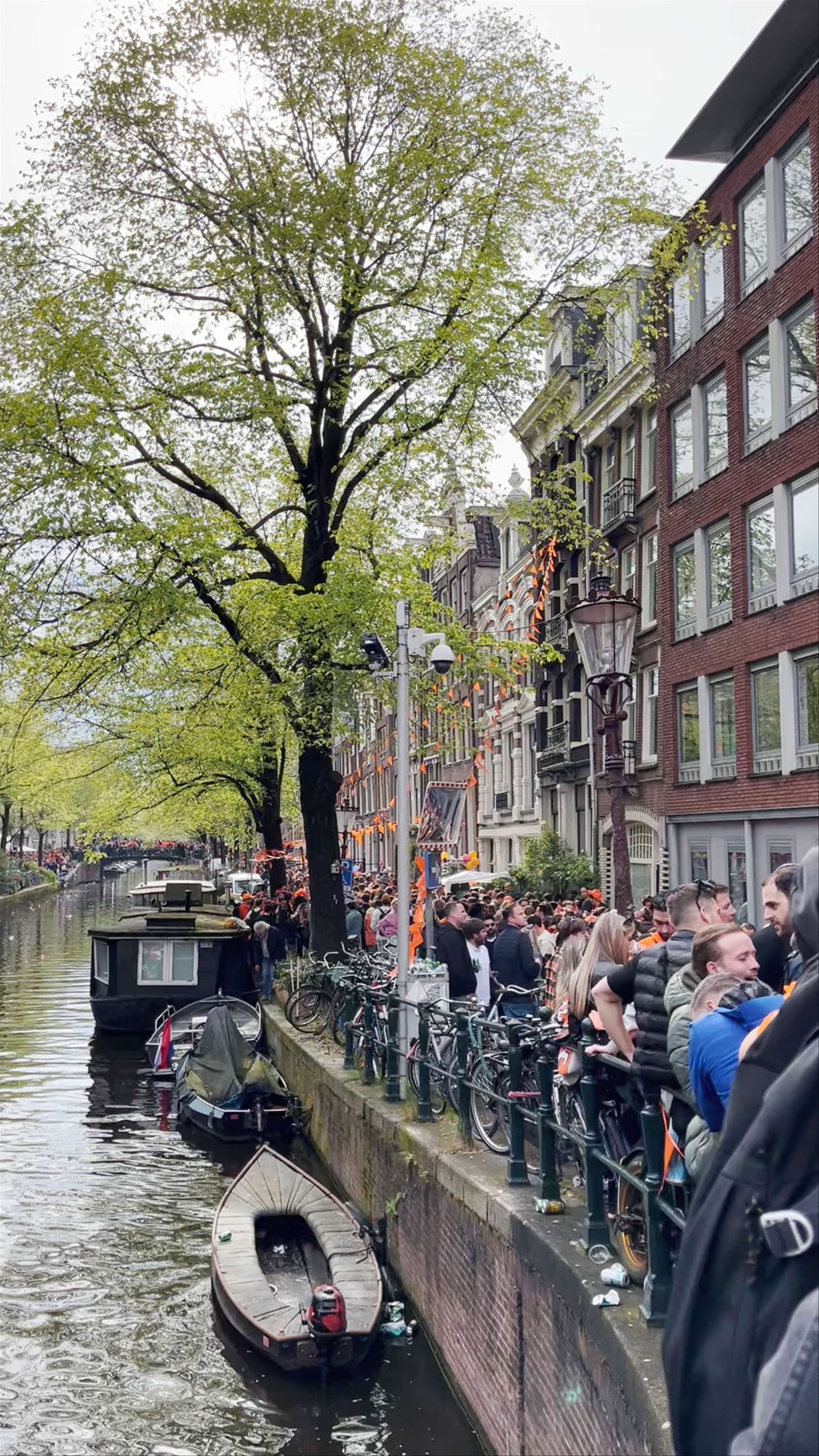 King's Day Festivities Along Bloemgracht Canal, Amsterdam