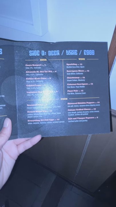 For The Record - Menu - Cocktail Bars Near Me - San Francisco, California