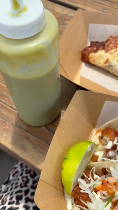 Barracuda Taco Stand - Everything I ordered: chicken quesadilla with two crispy fish tacos - Tacos Near Me - Baton Rouge, Louisiana