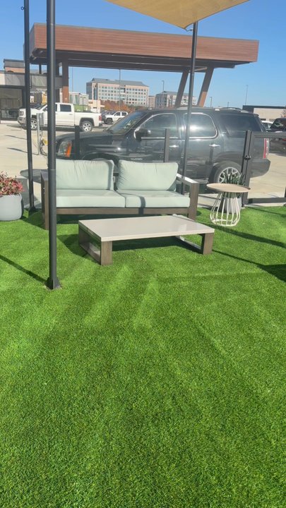 Sandman Signature Dallas-Las Colinas Hotel & Suites - "Patio" area. Simple & quaint but effective! - Hotels Near Me - Irving, Texas
