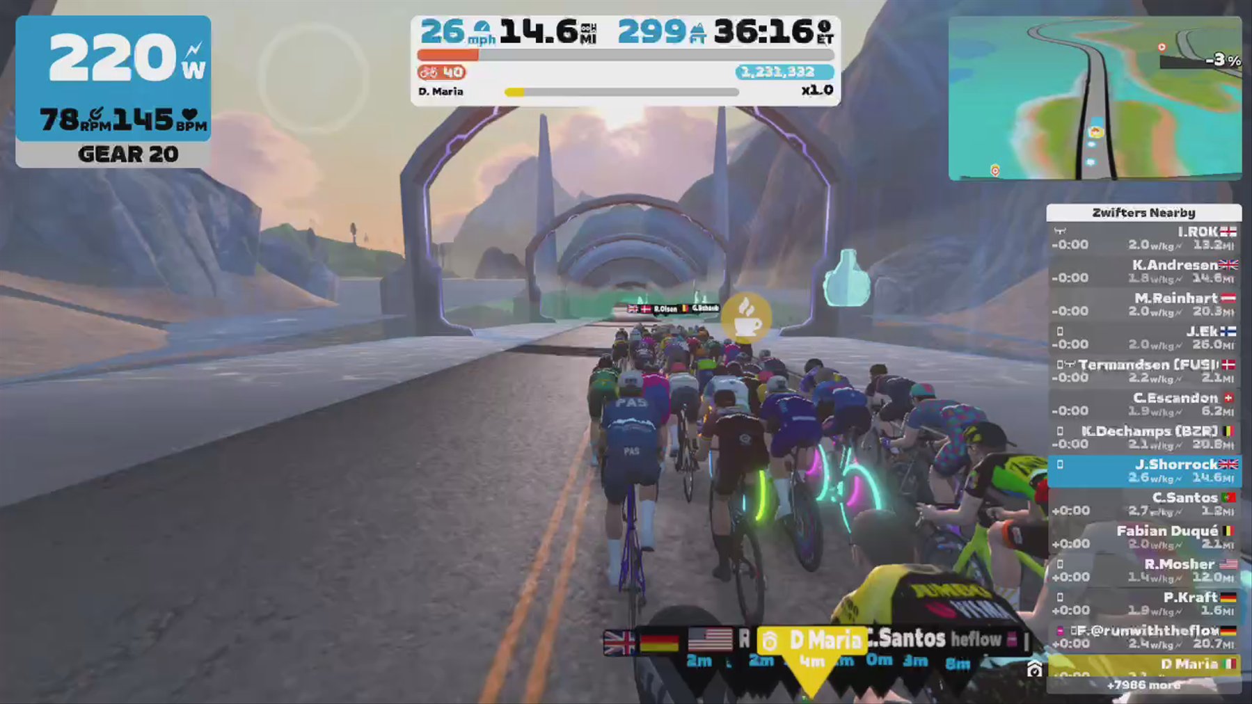 Zwift - Pacer Group Ride: Watopia's Waistband in Watopia with Coco