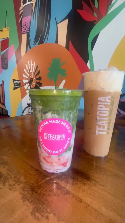 Teatopia - Strawberry Matcha Latte, Vietnamese Coffee - Coffee & Tea Near Me - Brea, California