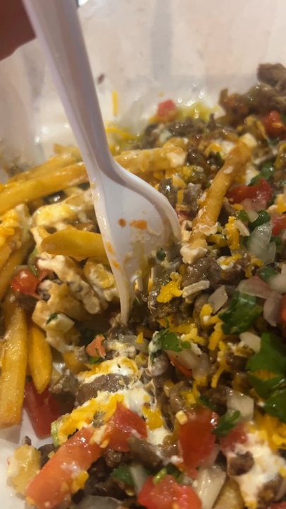 Aldanbertos Mexican Food - Carne asada fries with sour cream Guac on the side and pick from the salsa bar - Salad Near Me - Spring, Texas