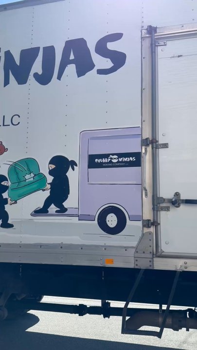 Chubby Ninjas Moving - Cute truck logo - Movers Near Me