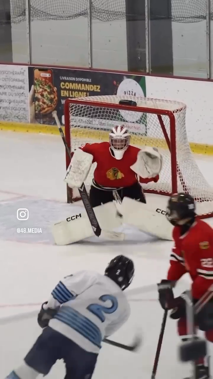 Wesley Gauthier's Incredible Behind-the-Back Save | NHL kids Little Black Hawks Highlights