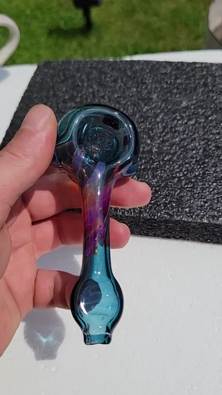 Preview pic of Color drip spoon.  Amber purplicious and crystal bliss