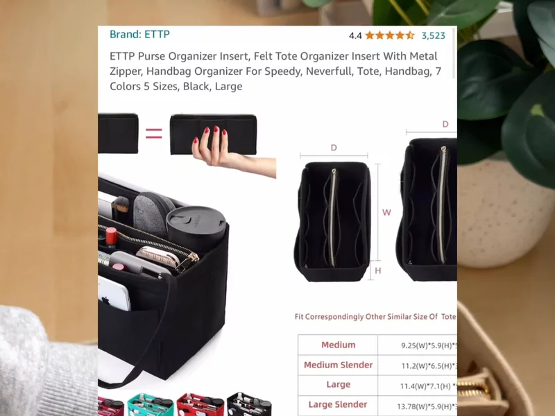 Amazon Bag Organiser (Problem/Solution & Before/After)