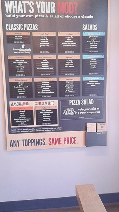 MOD Pizza - Fun menu - Fast Food Near Me - Walnut Creek, California
