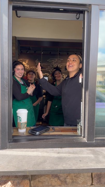 Starbucks - Starbucks team singing happy birthday! - Coffee & Tea Near Me - Palm City, Florida