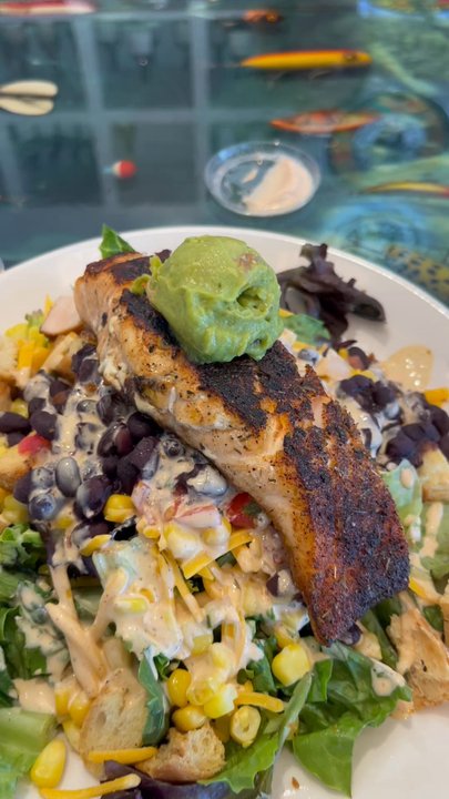 Soul Fish Cafe - Southwest Salad w/Salmon - Seafood Near Me - Memphis, Tennessee