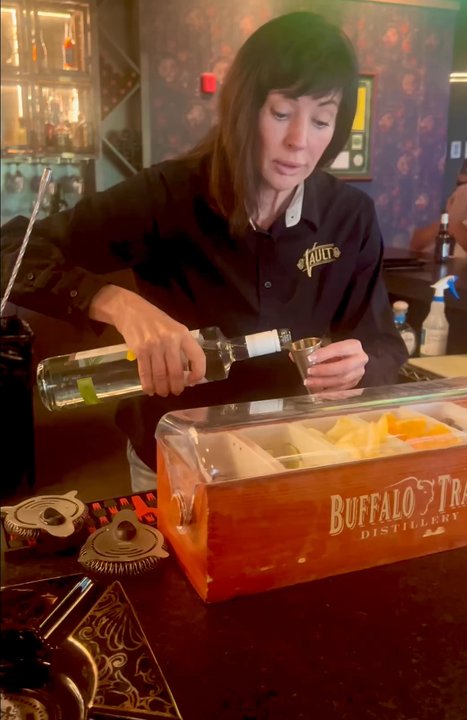 The Vault - Eagle - Another One of the regular fab bartenders in action... - Cigar Bars Near Me - Eagle, Idaho