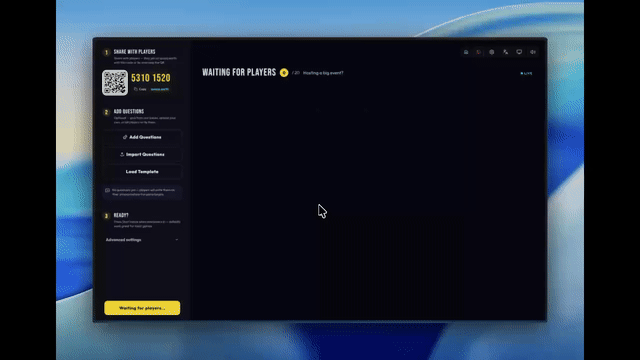 Pasting a YouTube link into Quizzy and getting a playable quiz