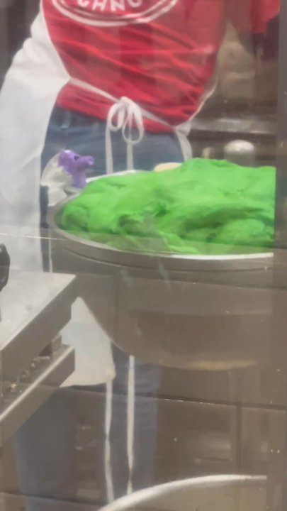 Krispy Kreme - The green dough that makes the shamrocky donut - Donuts Near Me - Tacoma, Washington
