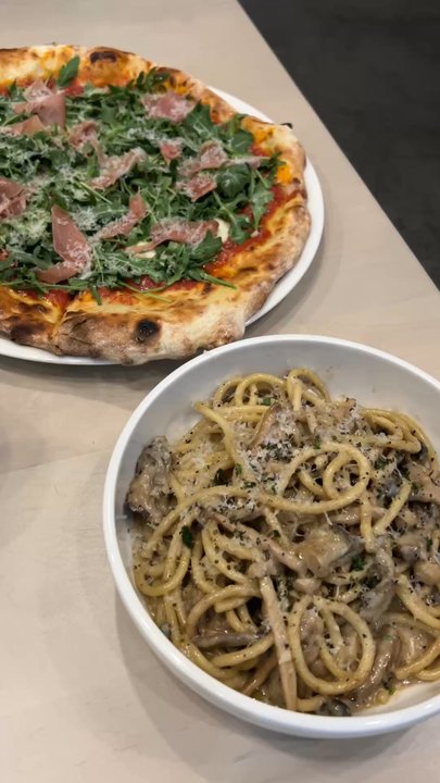 Alder & Oak - Prosciutto di Parma Pizza & Bucatini and Truffles - Mediterranean Near Me - Jacksonville, Florida
