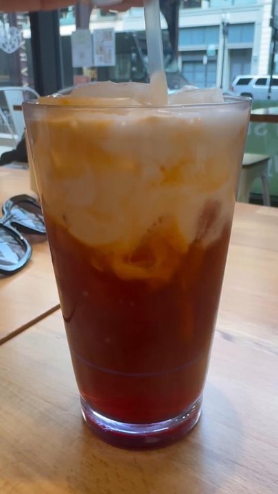 Green Basil Street - Thai tea with coconut milk - Thai Near Me - Chicago, Illinois