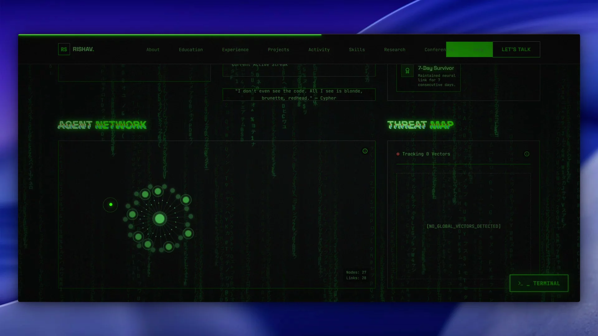 Interactive Cybernetic Portfolio (GUI + CLI) image 1