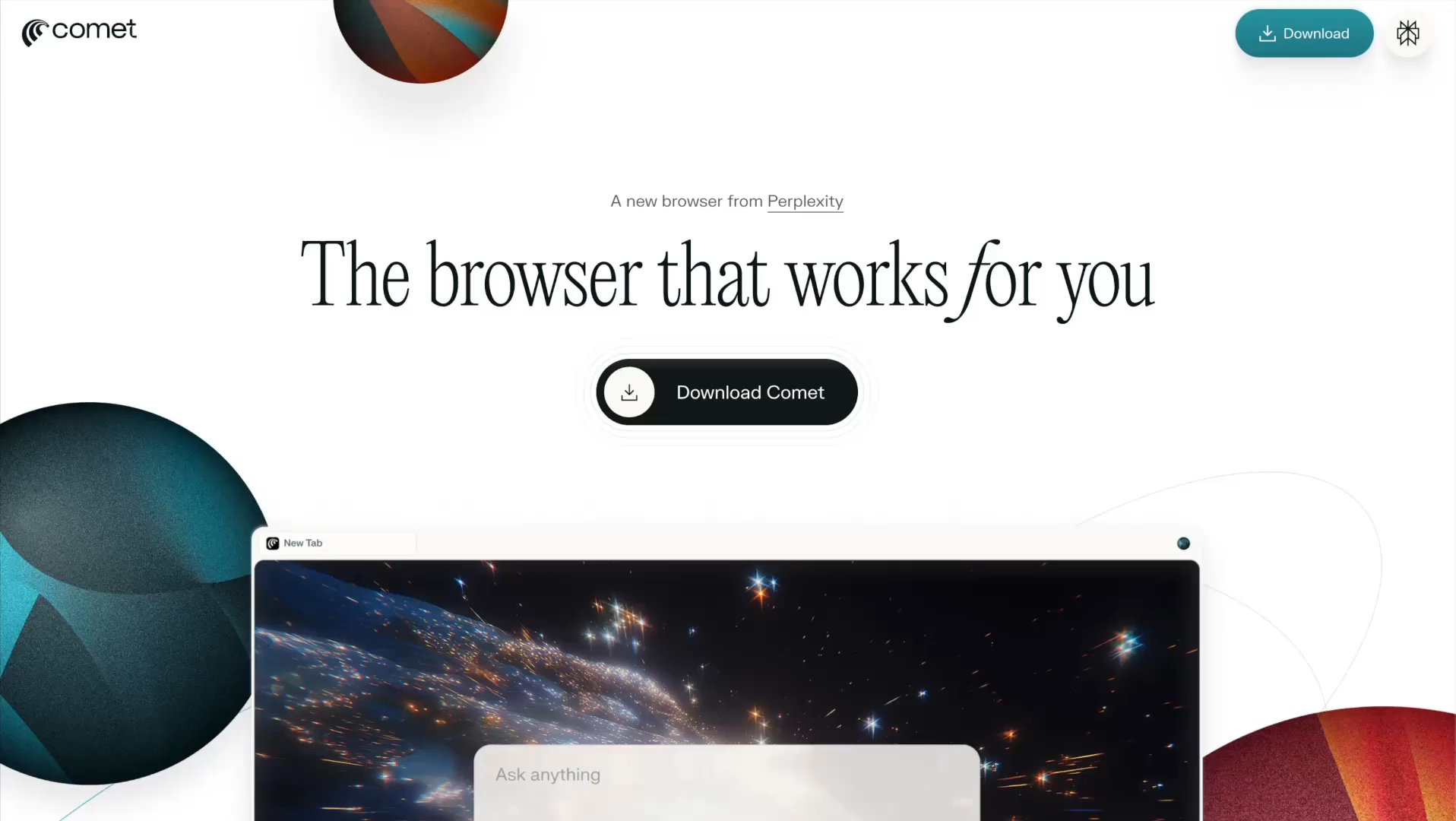 Thumbnail for Comet, a Framer Experts site by Big Biznis.